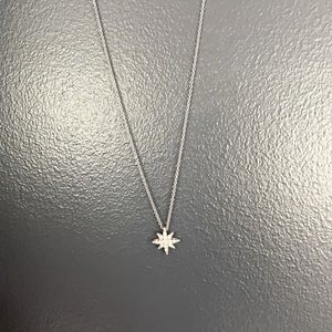 Effy 14k Diamond White Gold Star Pendant Necklace
